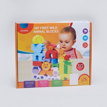 Juniors My First Wild Animal 30-Piece Blocks Playset