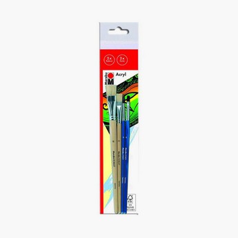 Marabu Acrylics 4-Piece Brush Set