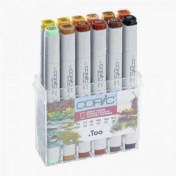 Copic Autumn Colours Marker Pen - Set of 12