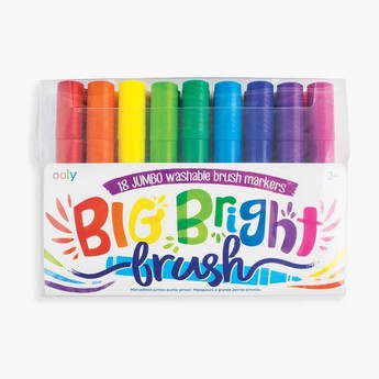 OOLY Big Bright Brush Markers - Set of 18