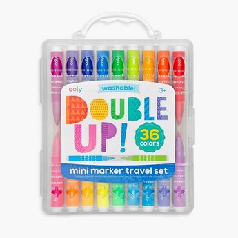 Ooly Double Up 2-in-1 Mini Marker Travel Set - Set of 36