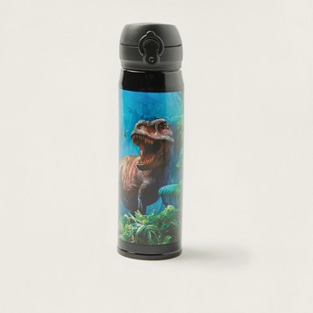 Juniors Dinosaur Print Water Bottle with Flip Lid - 500 ml