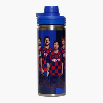 Barcelona Print Water Bottle with Lid - 600 ml