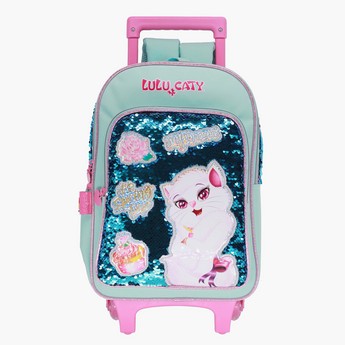 Rainbow Max Sequin Detail Trolley Backpack with Adjustable Straps - 16 inches