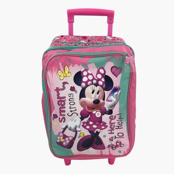 Disney Minnie Mouse Print Trolley Backpack with Zip Closure -18 inches