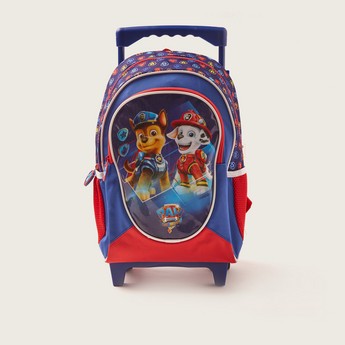 Paw Patrol Printed Trolley Backpack with Retractable Handle - 14 inches