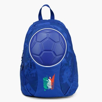 SunCe FIFA Italy Print Backpack with Adjustable Straps and Speakers - 18 inches