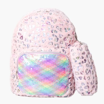 Juniors Textured Backpack with Pencil Case