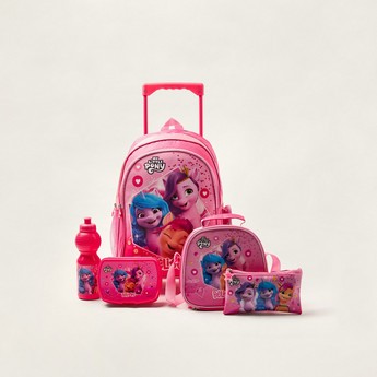 First Kid My Little Pony Print 5-Piece Trolley Backpack Set