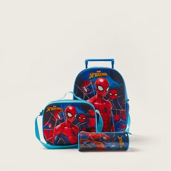 First Kid Spider-Man 3D Print 3-Piece 12-inch Trolley Backpack Set