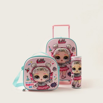 L.O.L. Surprise! 3D Print 3-Piece 12-inch Trolley Backpack Set