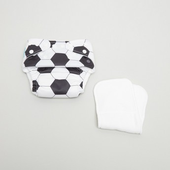 Charlie Banana Soccer Print One Size Hybrid Diaper Insert - Set of 2