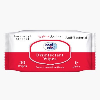 Cool & Cool Anti-Bacterial Disinfectant Wipes - 40 Sheets