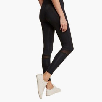 Love2Wait Textured Maternity Leggings with Mesh Detail