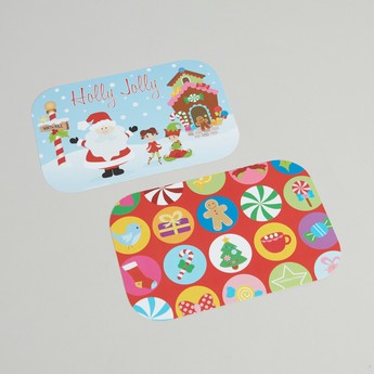 Yubo Holly Jolly Printed Face Plate - Set of 2