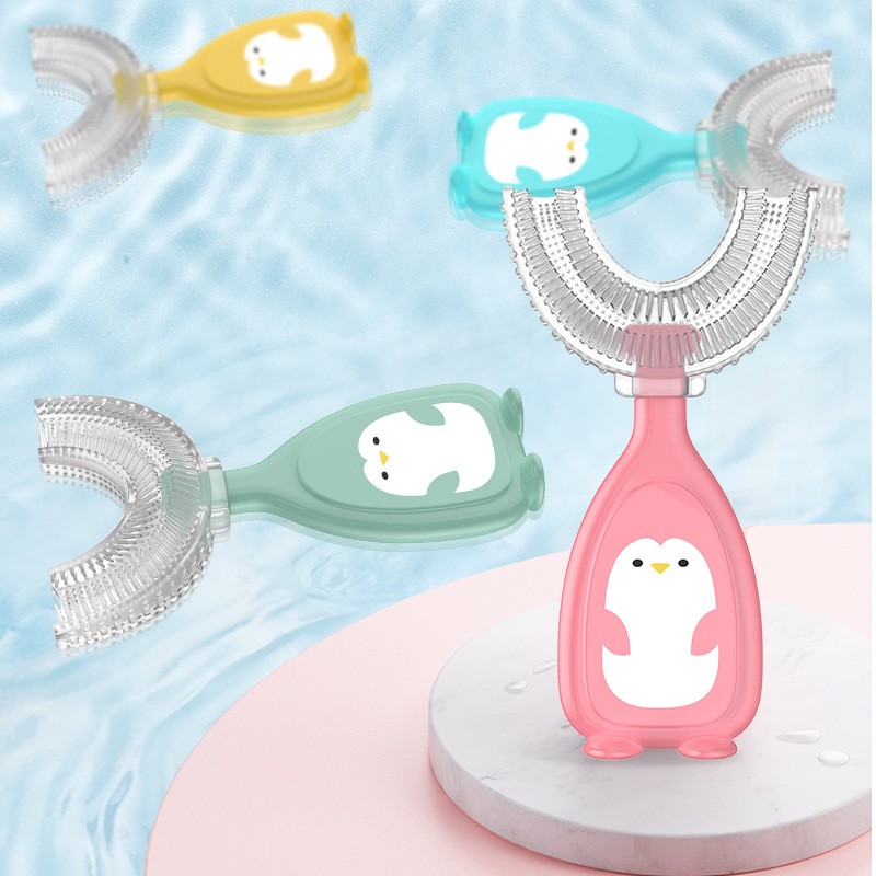 2-12Y Baby Toothbrush Children Dental Oral Care Cleaning Brush Soft Food Grade Silicone Teeth Baby Newborn Items