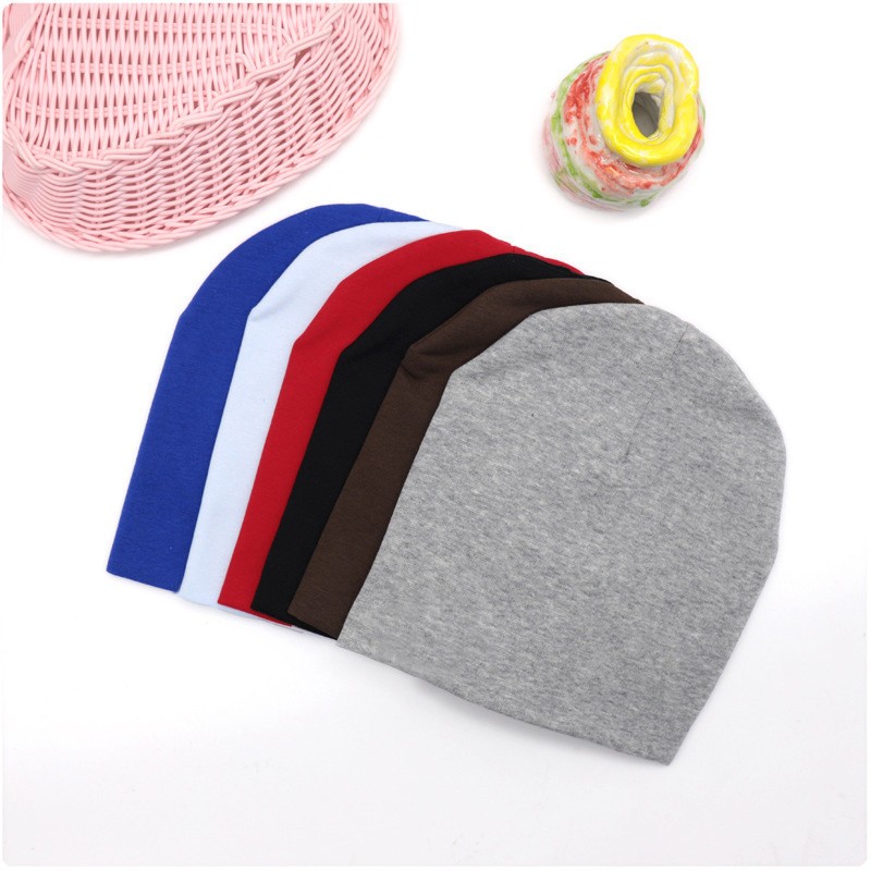 Baby Cotton Hip Hop Hat 6 Months 3 Years Old Baby Urban Dance Cap Solid Color Winter Warm Hat