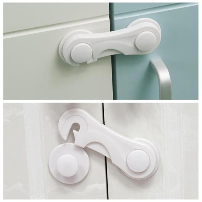 5pcs/lot Children's Security Protector Baby Care Multifunctional Child Baby Safety Lock Cabinet Wardrobe Drawer Door Safety Locks