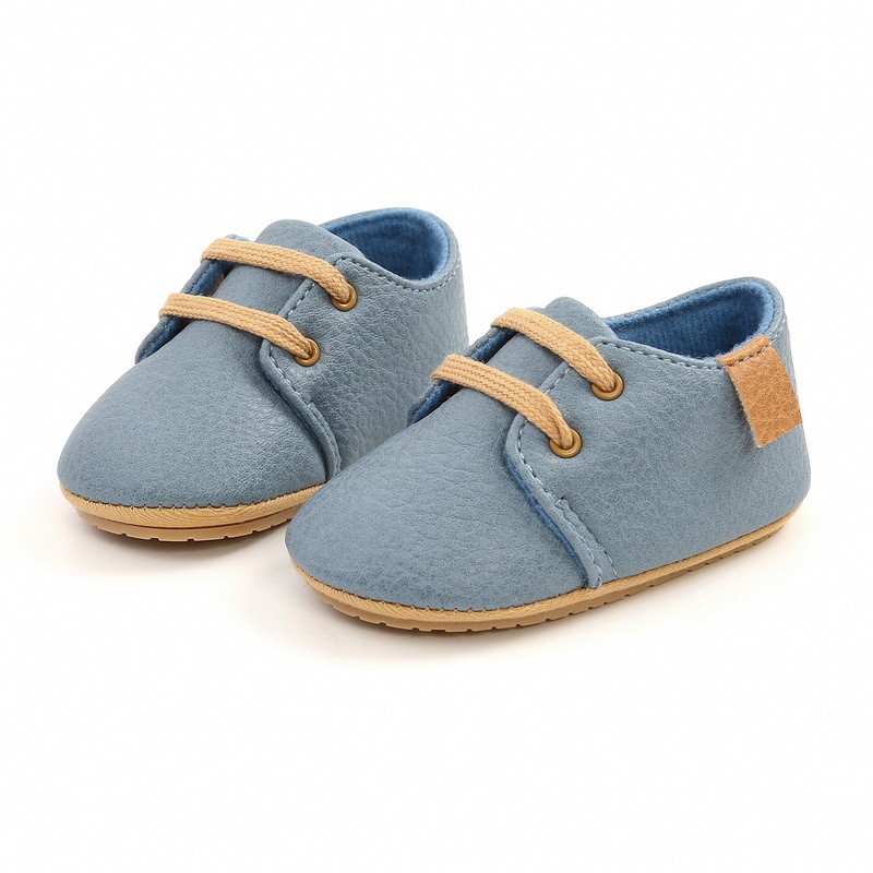 New Baby Shoes Retro Leather Boy Girl Shoes Multicolor Toddler Rubber Sole Anti-slip First Walkers Infant Newborn Moccasins