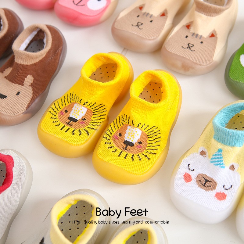 Baby sock shoes anti-skid spring autumn cartoon animal breathable shoes baby girl baby boy soft TPE sole baby boy casual shoes