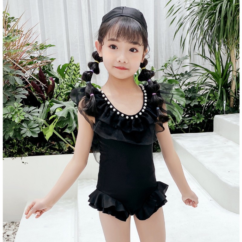 2022 Summer Swimwear for Girls Swimwear One Piece Swimsuit Children Ruffled Princess Swimming Trunks SPA Beach Kids Clothes