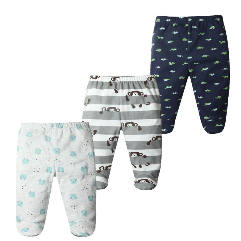 3pcs/lot Baby Pants 100% Cotton Autumn Spring Newborn Baby Boys Girls Pants Toddler Wear Infant Toddler Cartoon For Baby Clothes