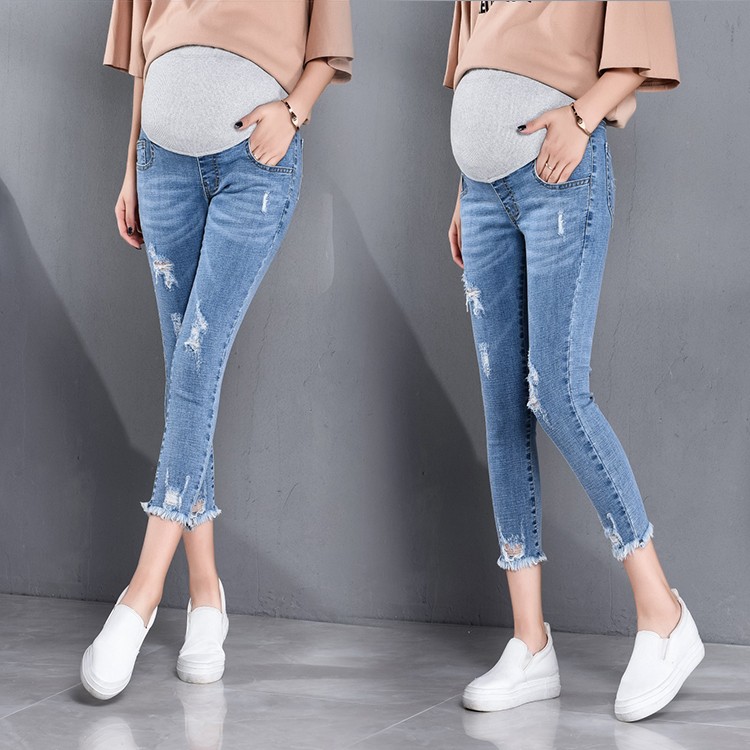 Maternity Jeans High Waist Pencil Pants Pregnant Women Clothes Summer Autumn Fashion 817 #7/10