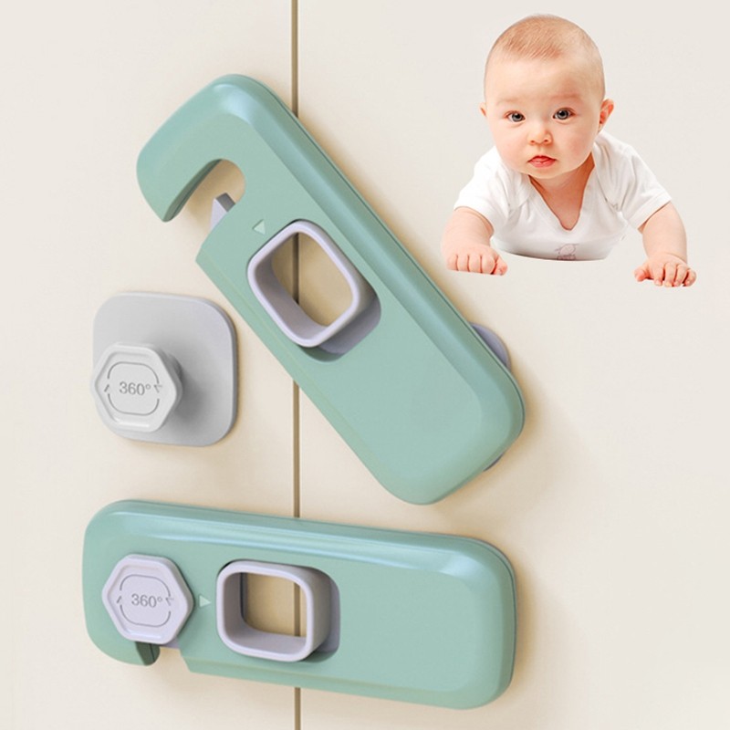 Adhesive Baby Drawer Lock Children Security Clip Safety Lock for Wardrobe Door Wardrobe Fridge Cabinet Baby Care Protector