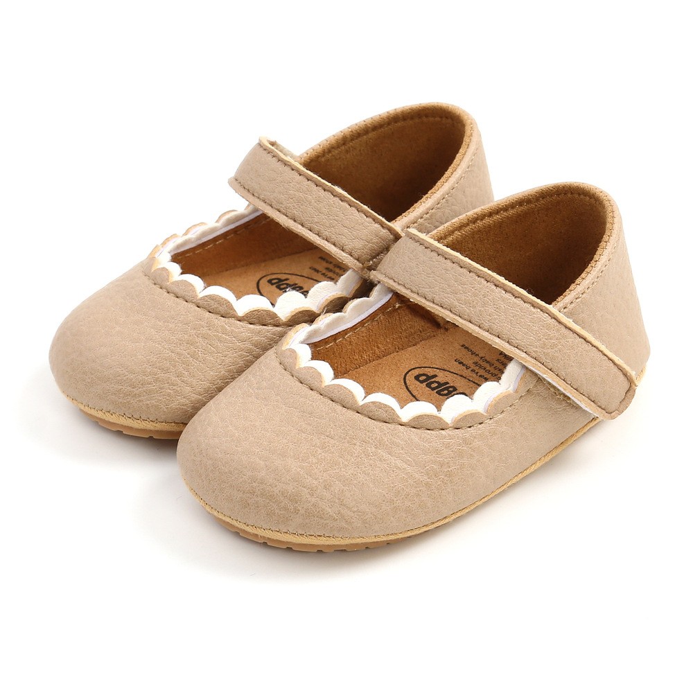 New Baby Boys Girls Leather Rubber Anti-slip First Walkers Baby Shoes Newborn Baby Girls Shoes