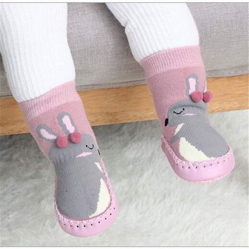 baby indoor sock baby shoes newborn boy socks winter thick terry cotton baby girl sock with rubber soles infant animal sock