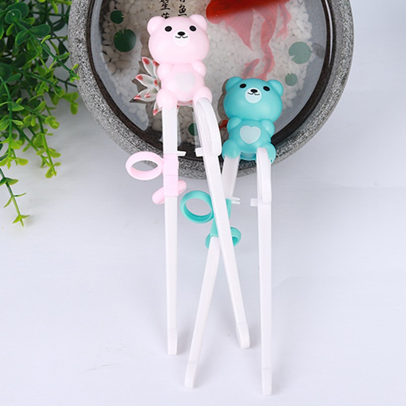 1pc cute cartoon baby beginner training chopsticks food grade silicone animal pattern baby learning chopsticks