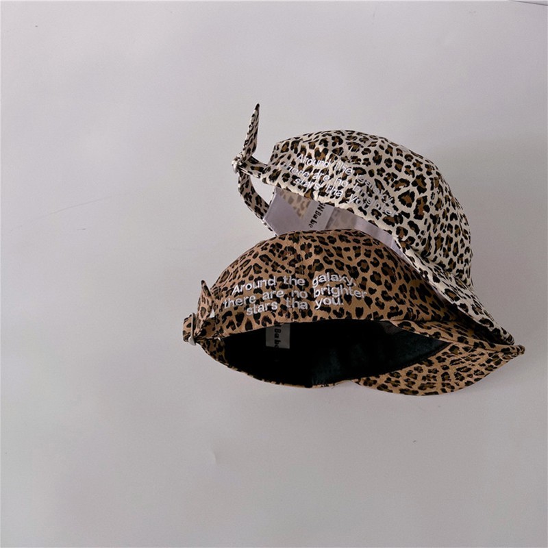 MILANCEL 2022 summer kids hat printed leopard alphabet children hat