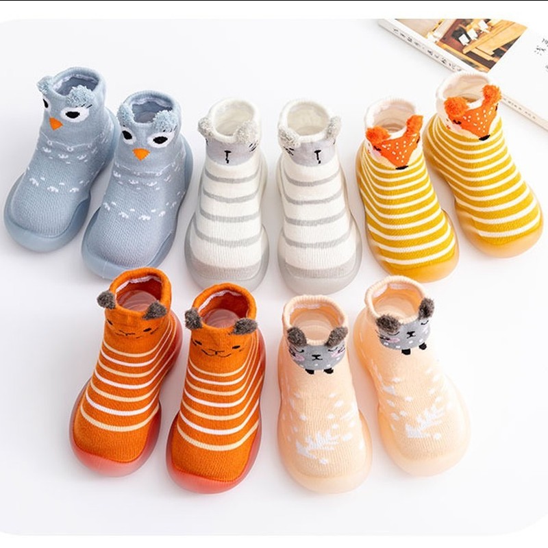 Baby shoes first baby shoes infant first walkers baby girl boy kids soft rubber sole baby shoes knit anti-slip socks