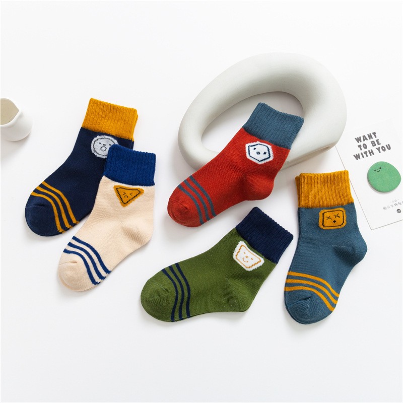 2022 5pairs/lot Children Cotton Boys Girls Socks Cute Cartoon Pattern Kids Socks for Baby Boy Girl Sport Pattern Suitable for 1-12Y