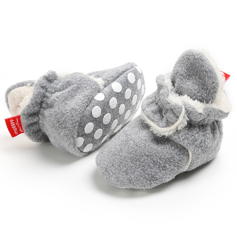 Winter Baby Boy Girl Socks Baby Shoes Socks Easy Wear Tight Hook and Loop Infant Newborn Walking Fluff Warm Moccasins Zapatos Bebe