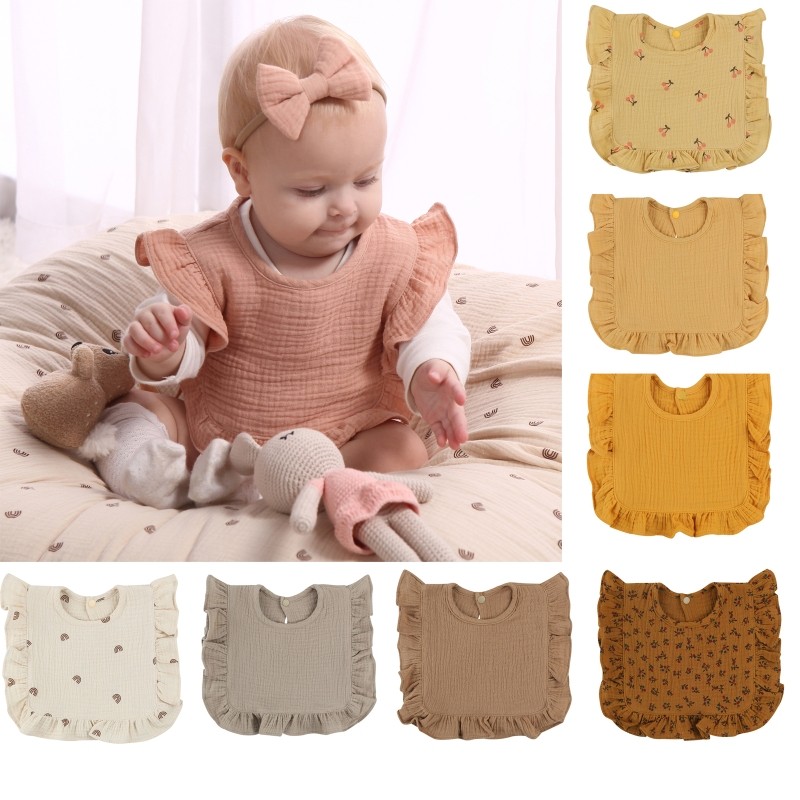 M76C New Baby Feeding Waistcoat Infant Saliva Towel Baby Soft Cotton Burp Cloth