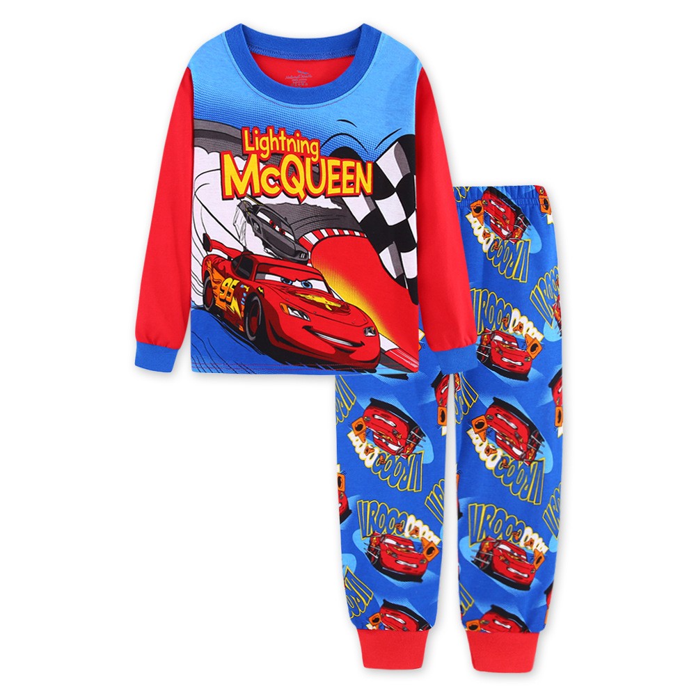 New Children Pajamas Sets Kids Boys Girls Cars Baby Clothes Sleepwear Cotton Pajamas Lightning McQueen Cartoon Sleepwear Set