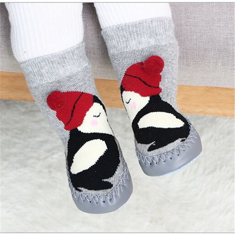 baby indoor sock shoes newborn baby socks winter thick terry cotton baby girl sock with rubber soles infant animal funny sock