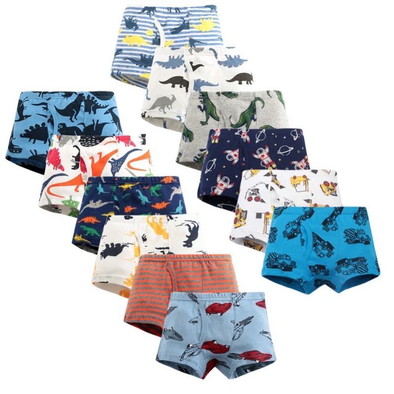 3pcs/set Cartoon Dinosaur Cotton Boys Boxer Underpants Children Panties Warm Cartoon Underwear Kids Panty Shorts 3-10 Years