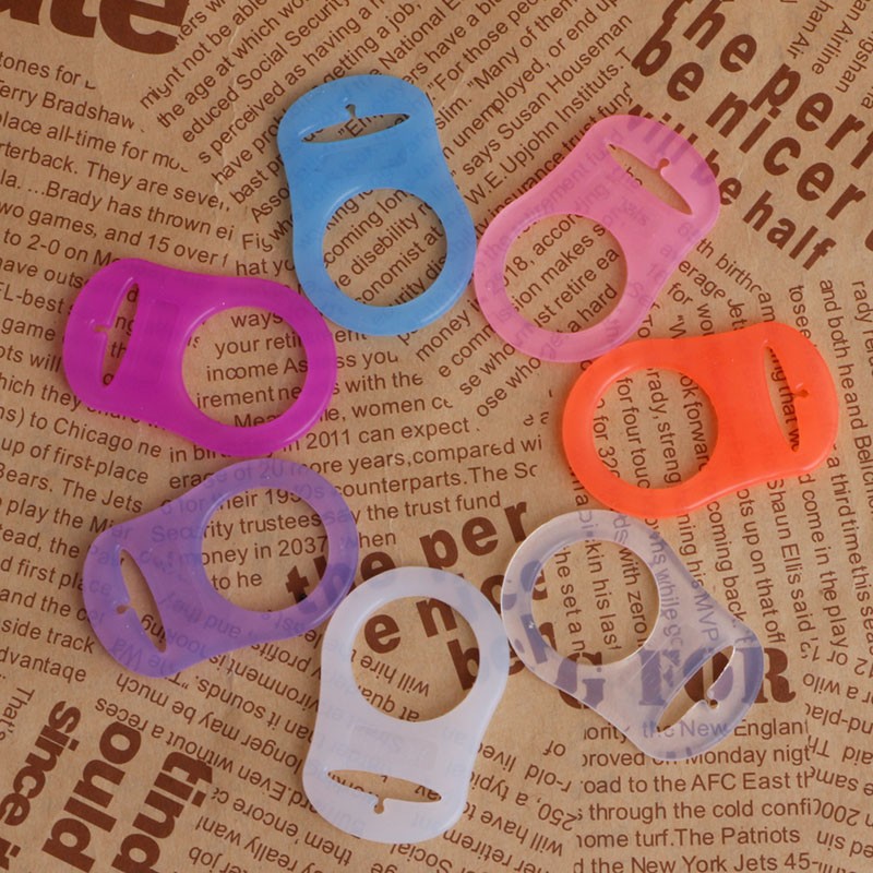 5pcs Multicolor Silicone Baby Dummy Pacifier Holder Clip Adapter for MAM Rings