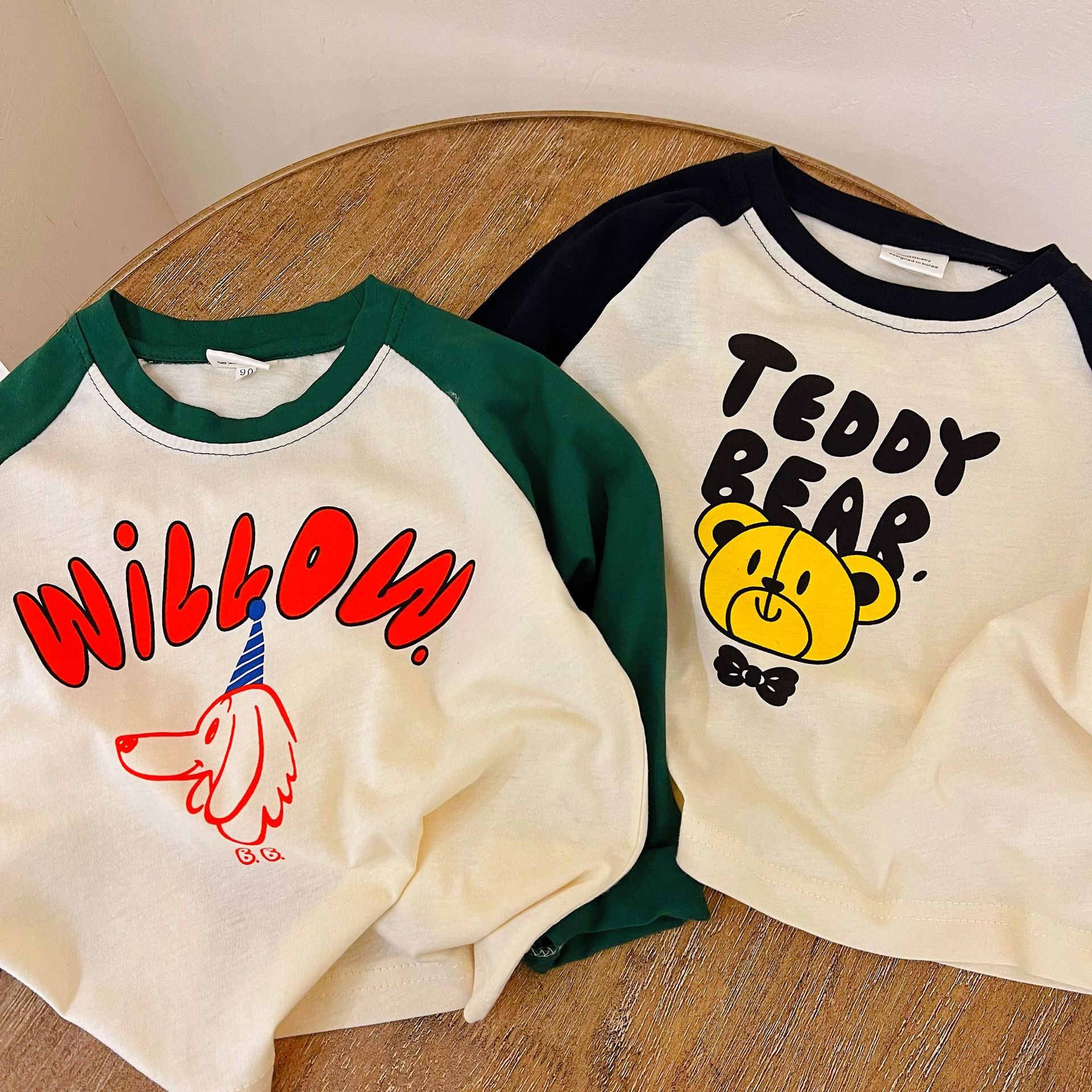 Soft Cotton Children Cartoon T-shirt Cute Animal Print Baby Long Sleeve T-shirt for Boys Girls Tee Kids Casual Blouse Clothes