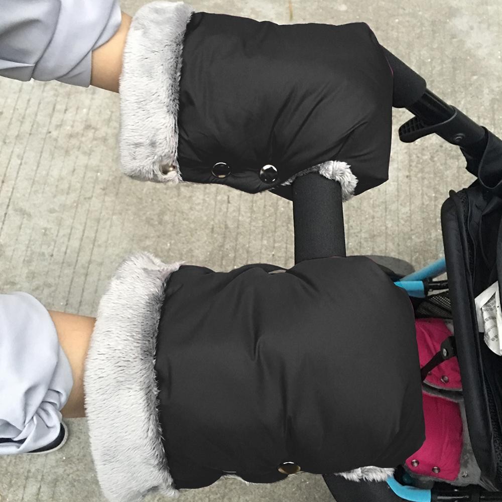 2pcs Winter Warm Stroller Gloves Waterproof Gloves Stroller Accessory Stroller Mitten Winter Warm Pram Gloves Hand Muff Mitten Baby