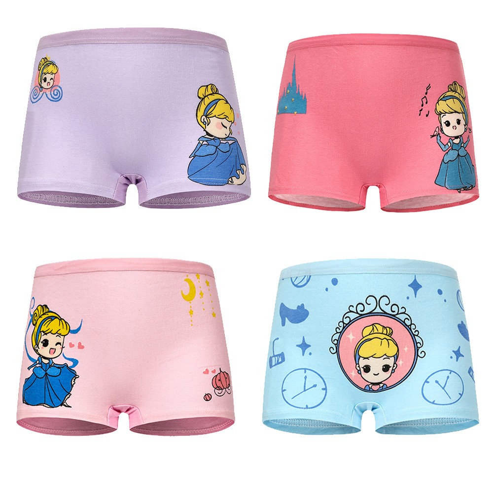 10 pieces/lot Design Children Girls Cotton Soft Lovely Panties Cartoon Baby Underwear for Girls Kids Boxer Panties Breathable