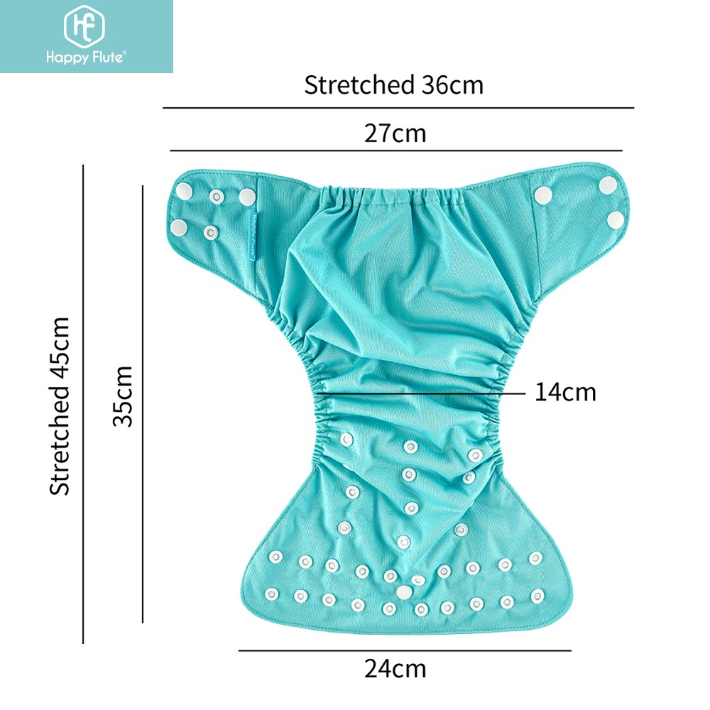 Happyflute New Hot Sale OS Pocket Diaper Plain and Print Washable and Reusable Adjustable Baby Diaper Cover