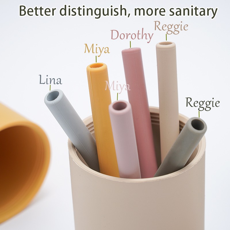 Custom hight super soft training non-toxic drinking straw organic detergent detachable sensory sippy silicone tumbler silicone cup