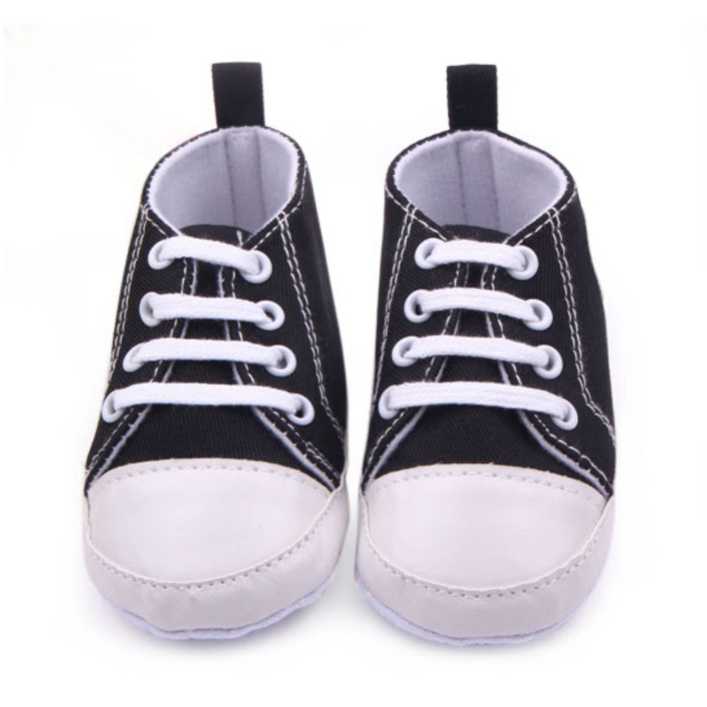 Fashionable Baby Canvas Shoes 0-12 Months Soft Sole Baby Shoes Pre Walking 12 Colors