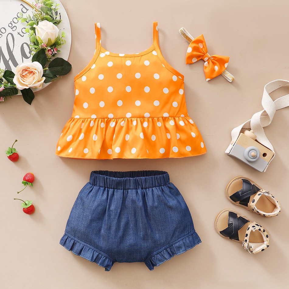 Baby Summer Clothes 0-3Y Baby Kids Baby Girls Clothes Yellow Sunflower Tops T-shirt Floral Bow Pants 3pcs Outfits Set