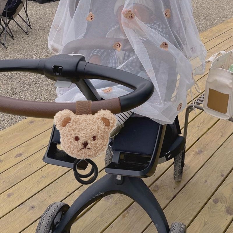 Cartoon Bear Adjustable Baby Stroller Hanging Hook Shopping Cart Hook Trolley Organizer Pushchair Hanger Hanging Hook