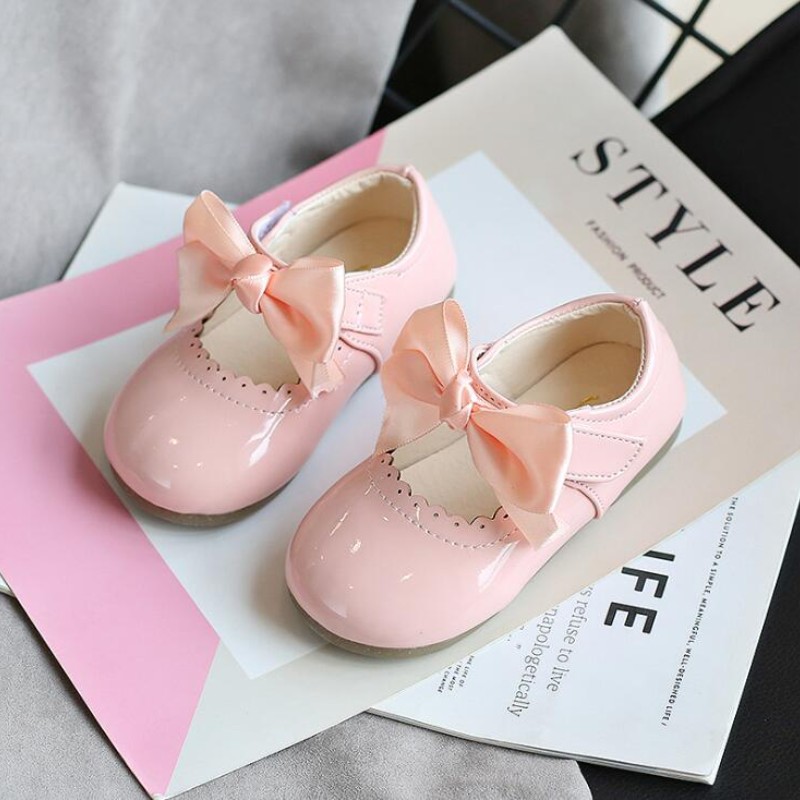 Girls Leather Shoes Princess Dress Single Shoes Kids 2021 Pu Autumn Toddler Sneakers Sandals Toddler Breathable Casual School