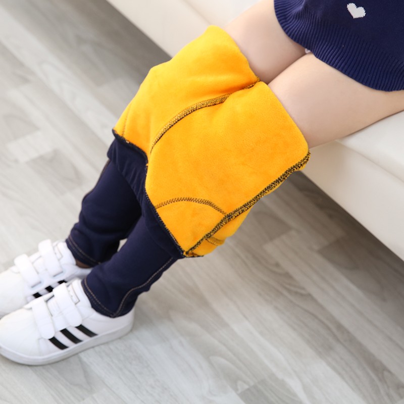 Girls Jeans Pants Skinny Jeans Korean Fashion Warm Elastic Fleece Lined Leggings Girls 4 to 13 Years Autumn Winter